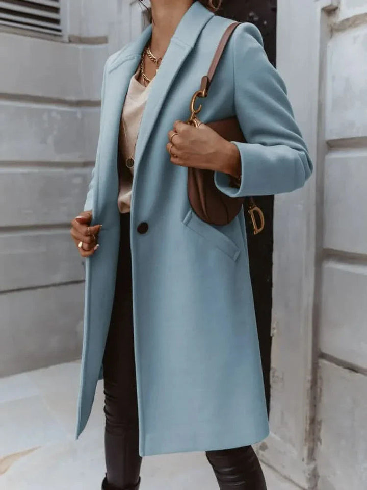 Womens Tailored Overcoat Structured Long Fit Smart Layering