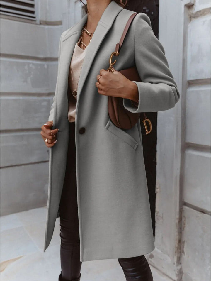 Womens Tailored Overcoat Structured Long Fit Smart Layering
