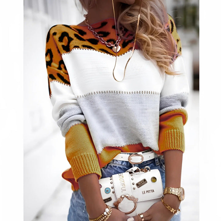 Womens Knitted Sweatshirt Relaxed Fit Long Sleeve - BritishMode