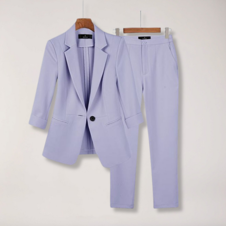 Womens Tailored Blazer and Trousers Two-Piece Suit Formal Fit