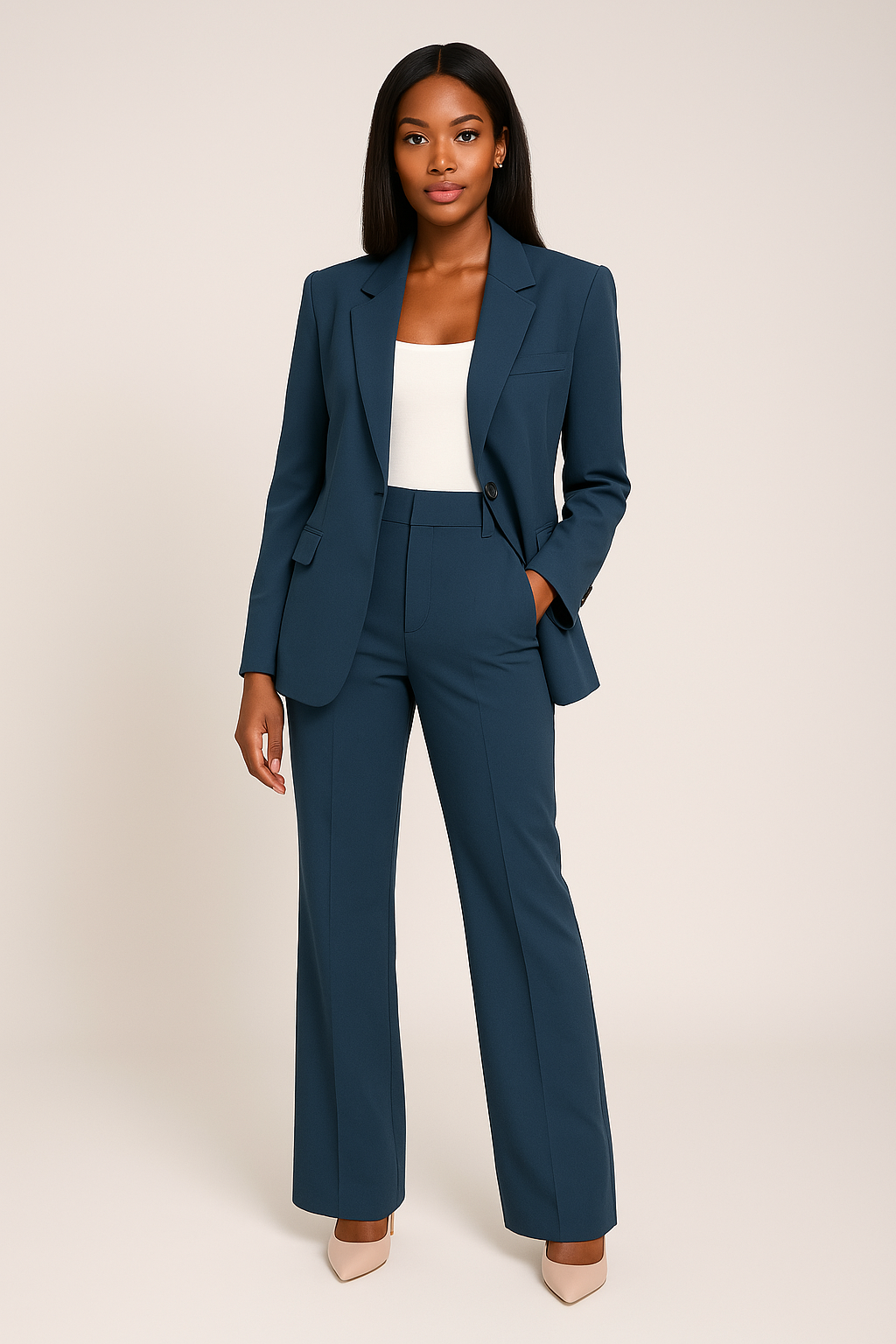 Womens Suit Set Jacket and Trousers Classic Fit