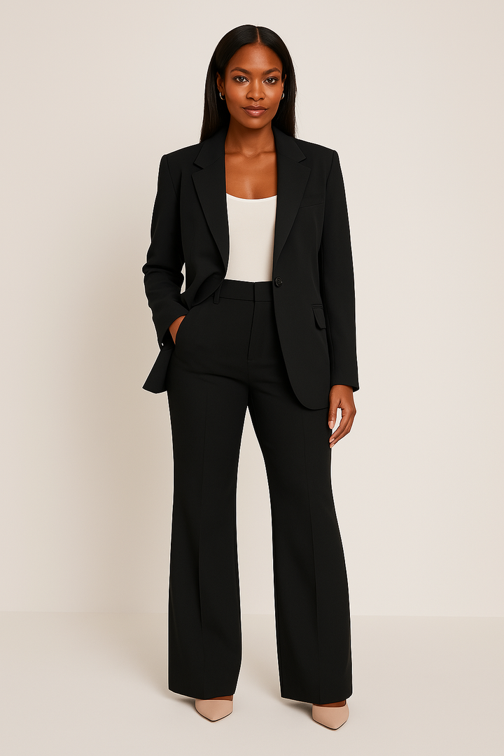 Womens Suit Set Jacket and Trousers Classic Fit - BritishMode
