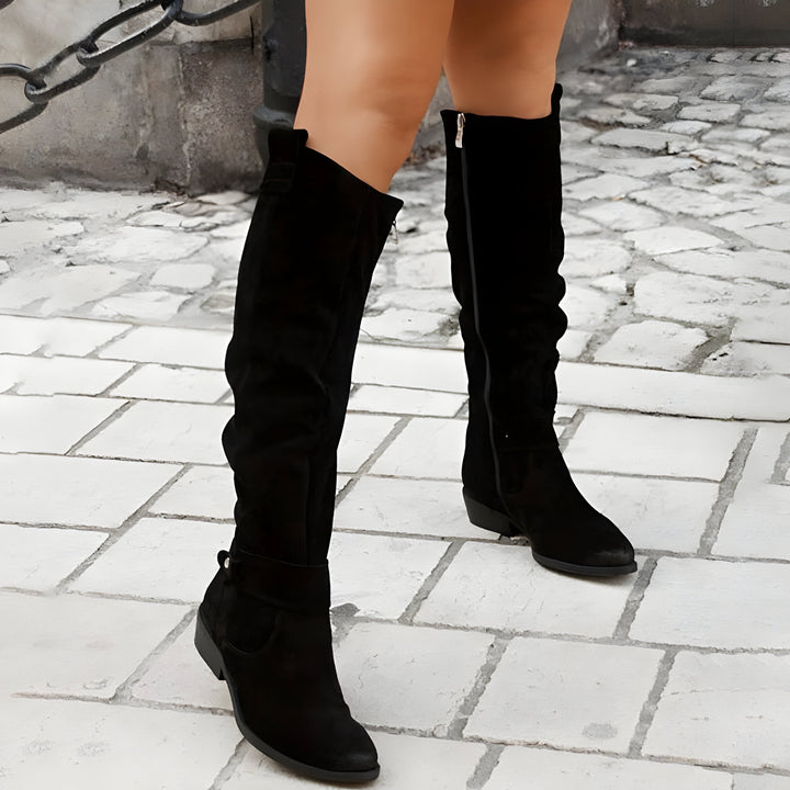 Womens Knee-High Leather Boots Classic Fit