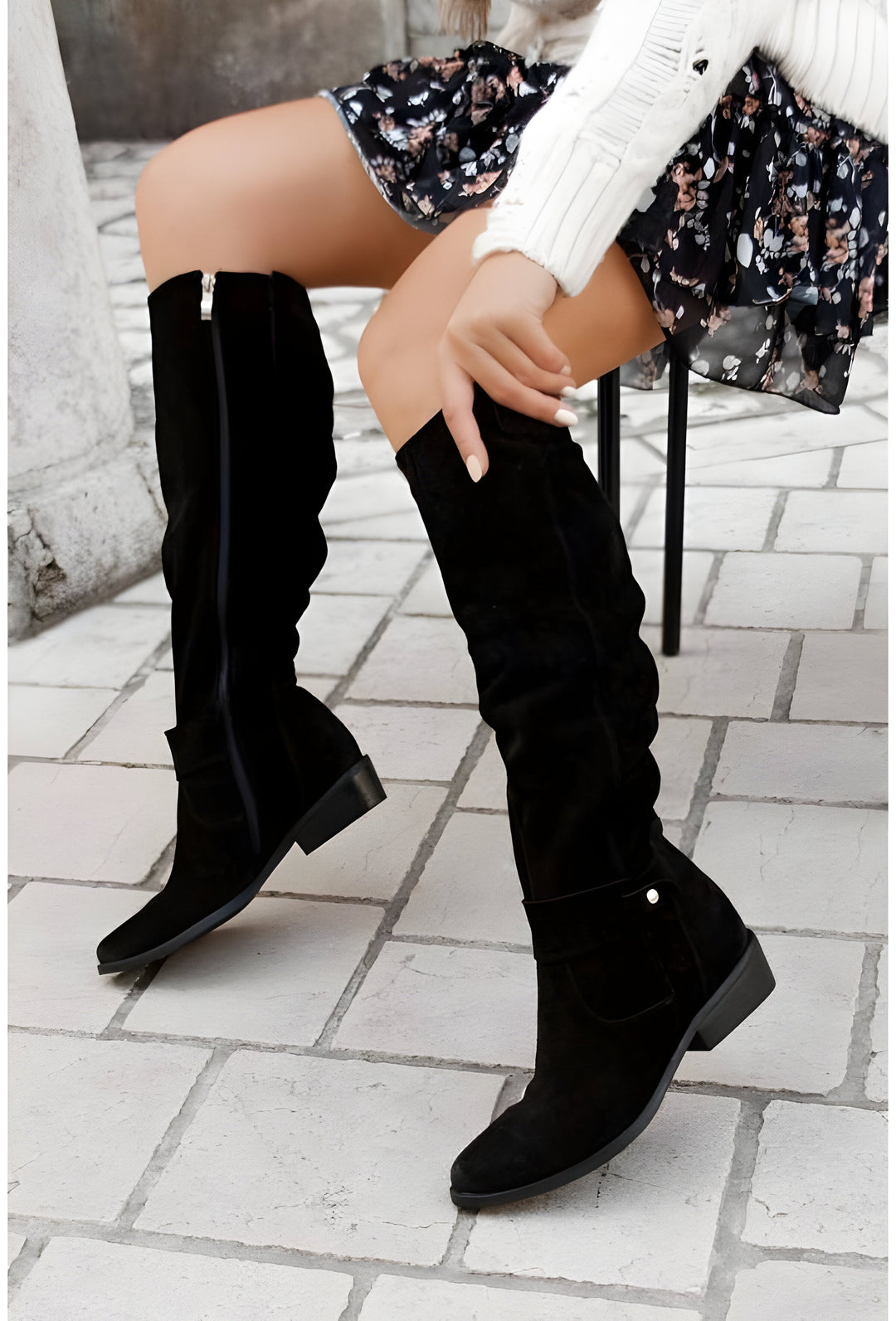Womens Knee-High Leather Boots Classic Fit