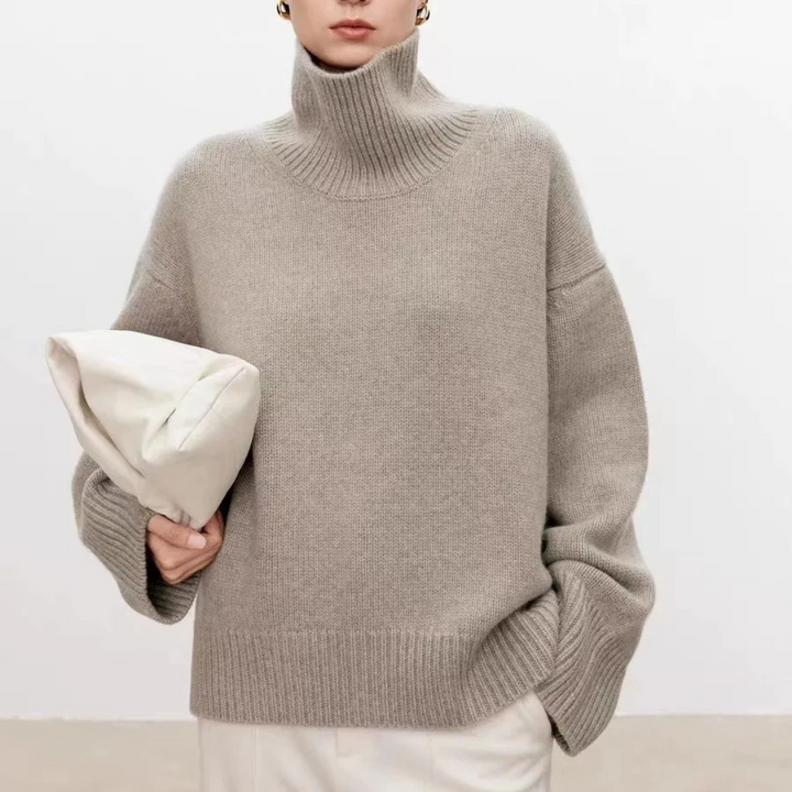 Womens Cashmere Turtleneck Sweater Classic Fit