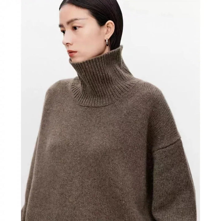 Womens Cashmere Turtleneck Sweater Classic Fit