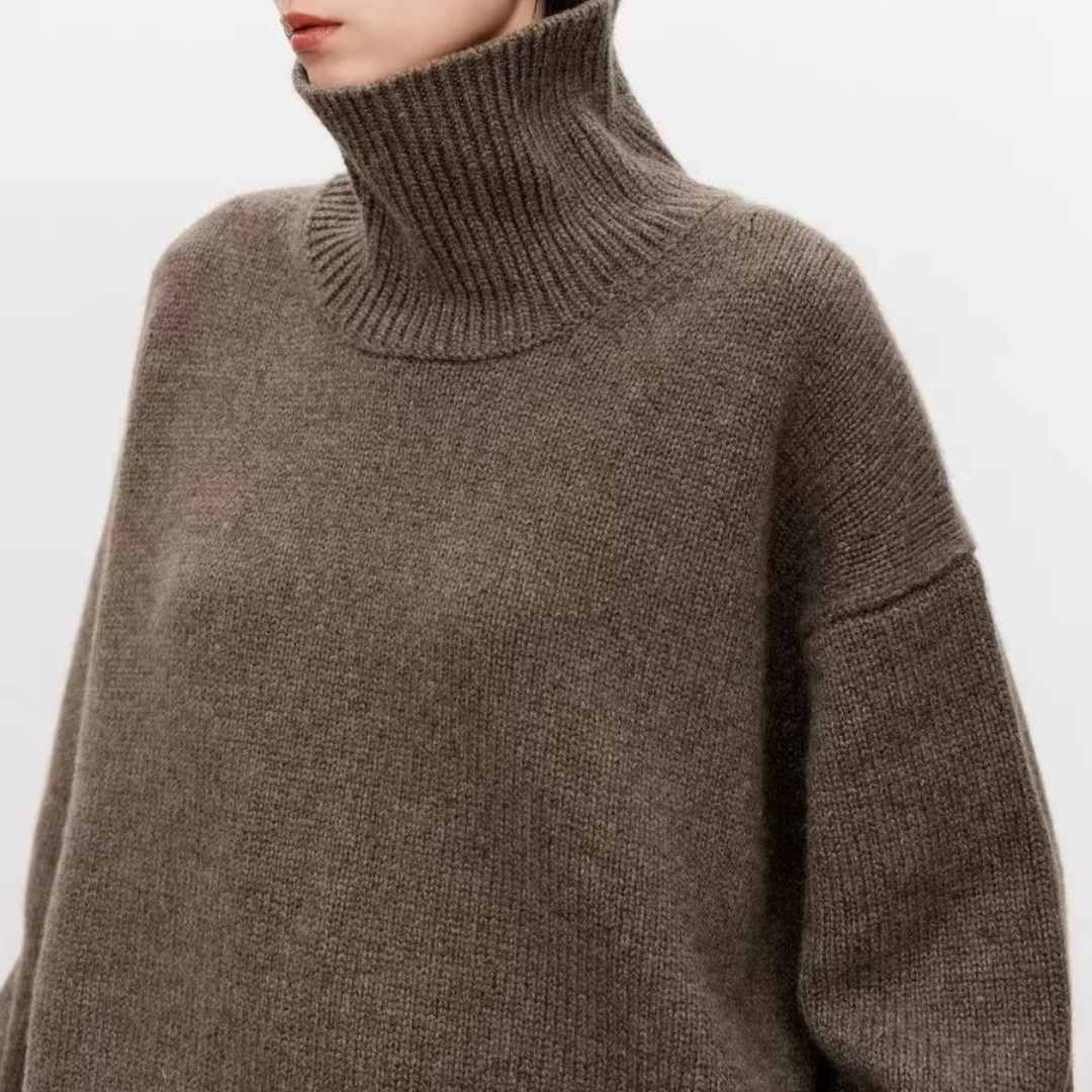 Womens Cashmere Turtleneck Sweater Classic Fit