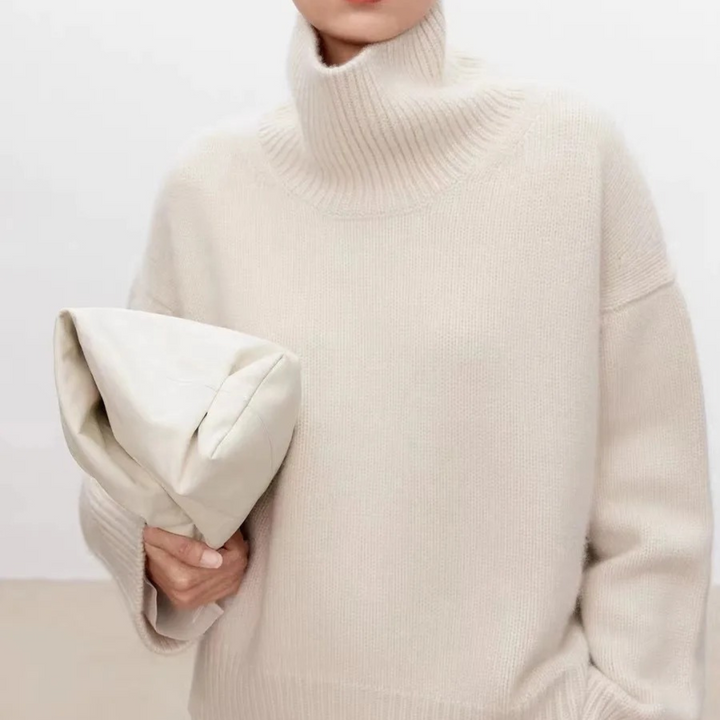 Womens Cashmere Turtleneck Sweater Classic Fit