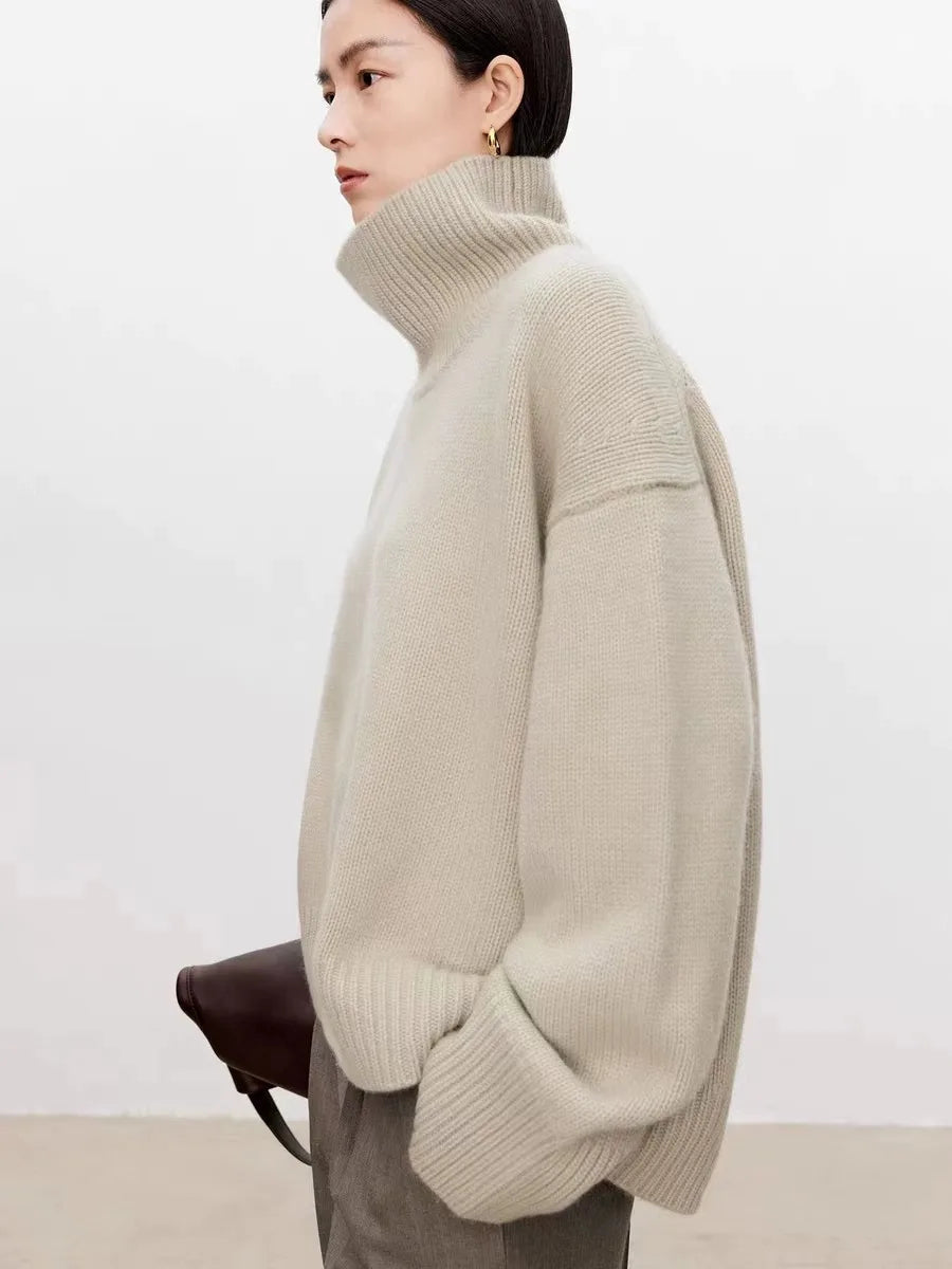 Womens Cashmere Turtleneck Sweater Classic Fit