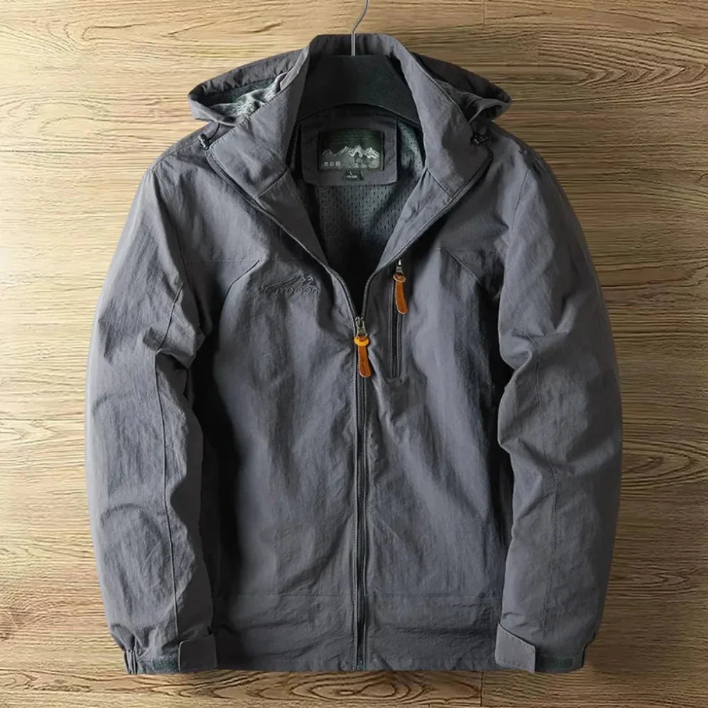 Mens Outdoor Jacket Waterproof Breathable Hooded
