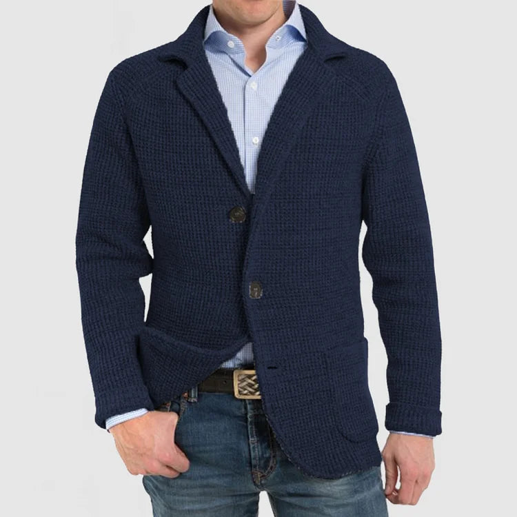 Mens Knit Blazer Jacket Classic Fit