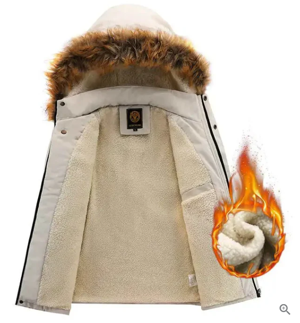 Mens Waterproof Winter Jacket Insulated Warm Fit