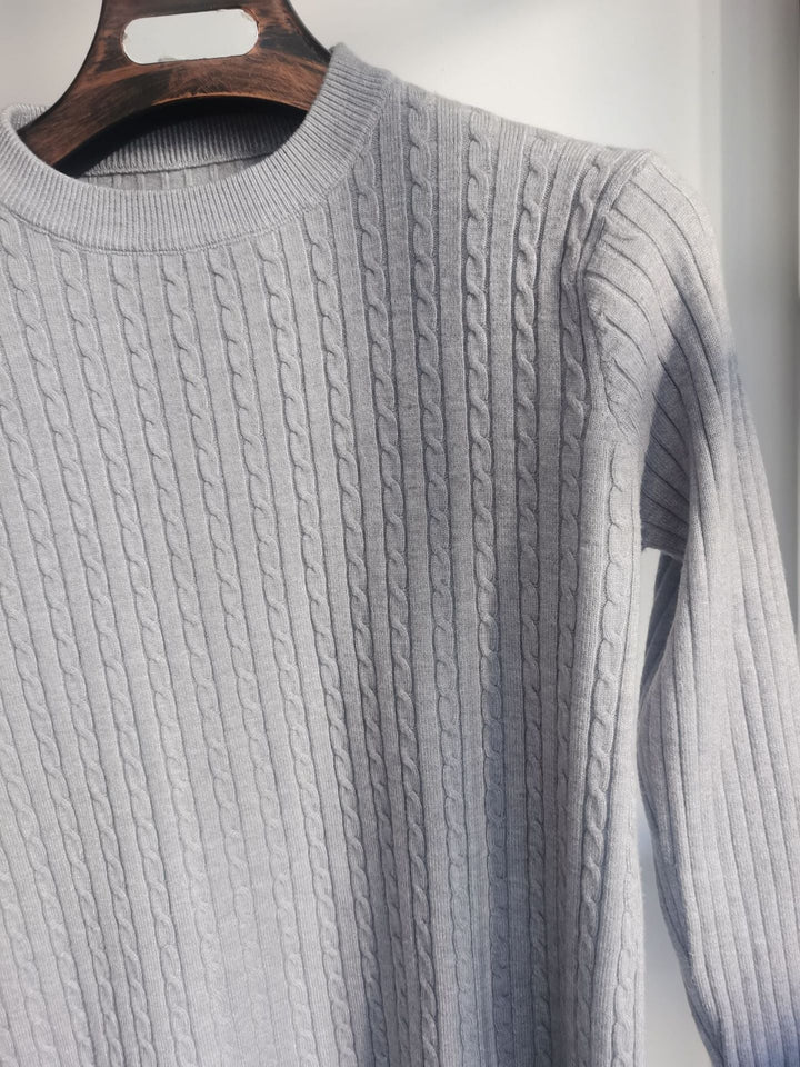 Mens Slim Fit Fine Knit Crew Neck Sweater