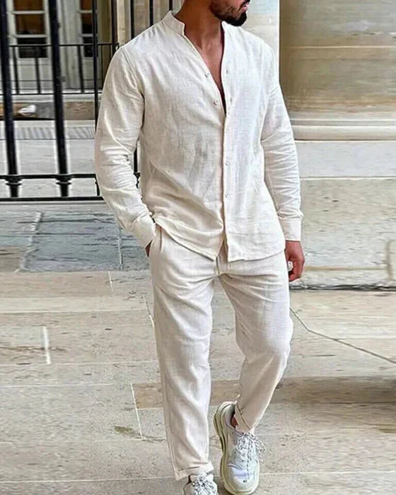 Mens Two-Piece Cotton Set Relaxed Fit - BritishMode