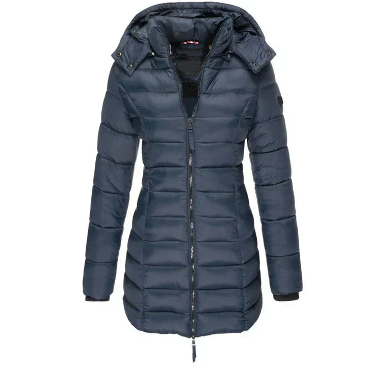 Womens Hooded Down Jacket Insulated Winter Fit - BritishMode