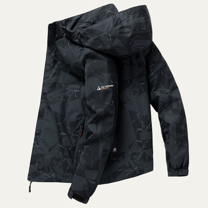 Mens Outdoor Shell Jacket Technical Hooded