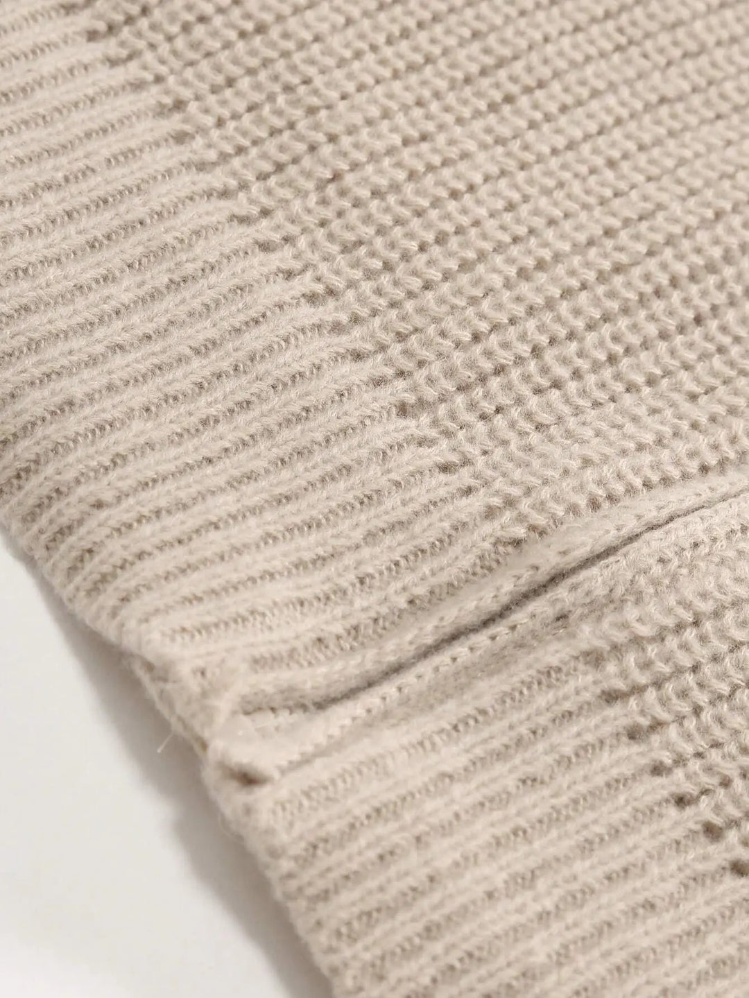 Unisex Zip Cardigan Soft Blend Ribbed Panel Two-Way Zipper