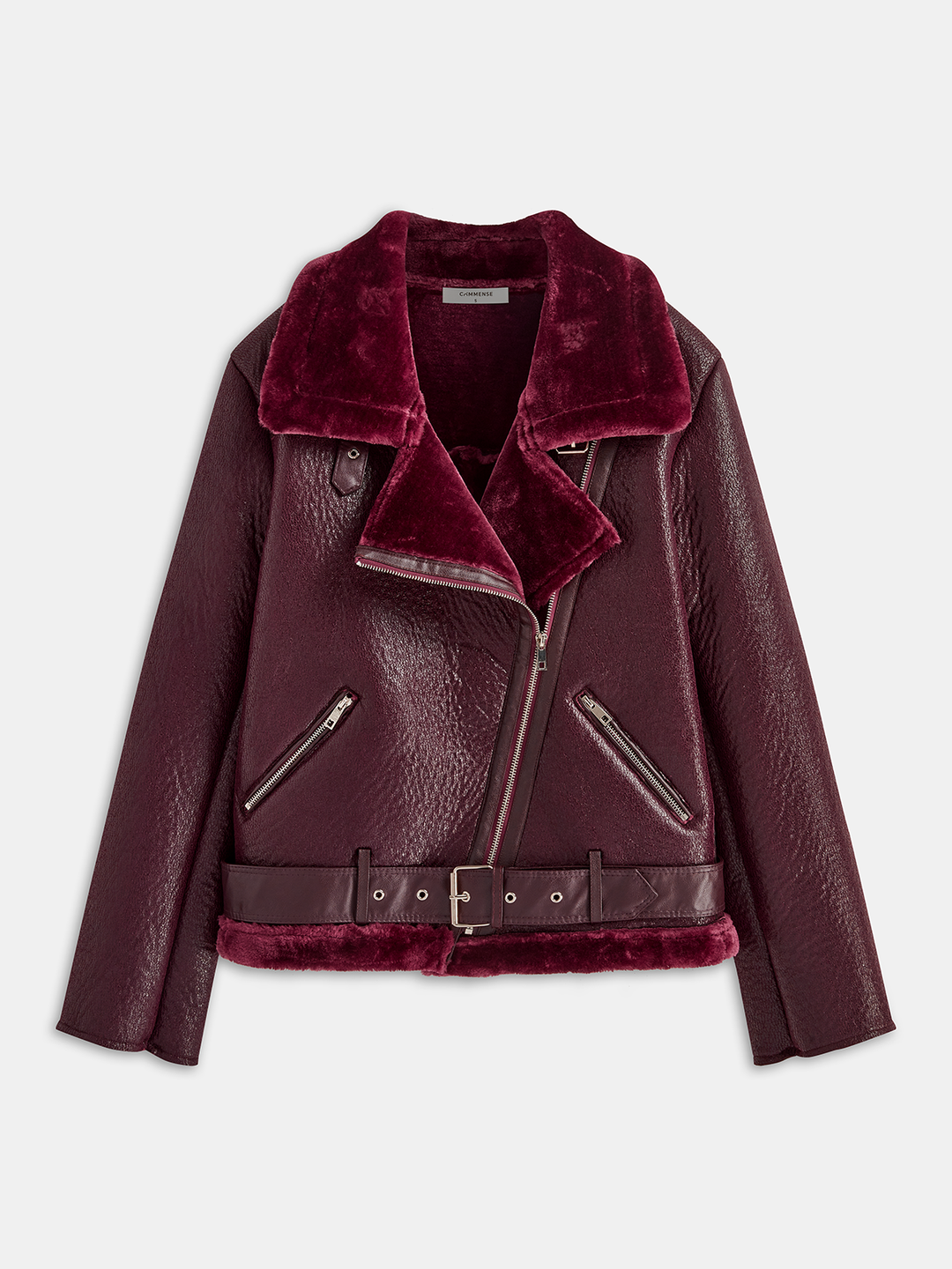 Womens Fleece Jacket with Zipper and Belted Waist Soft Fit