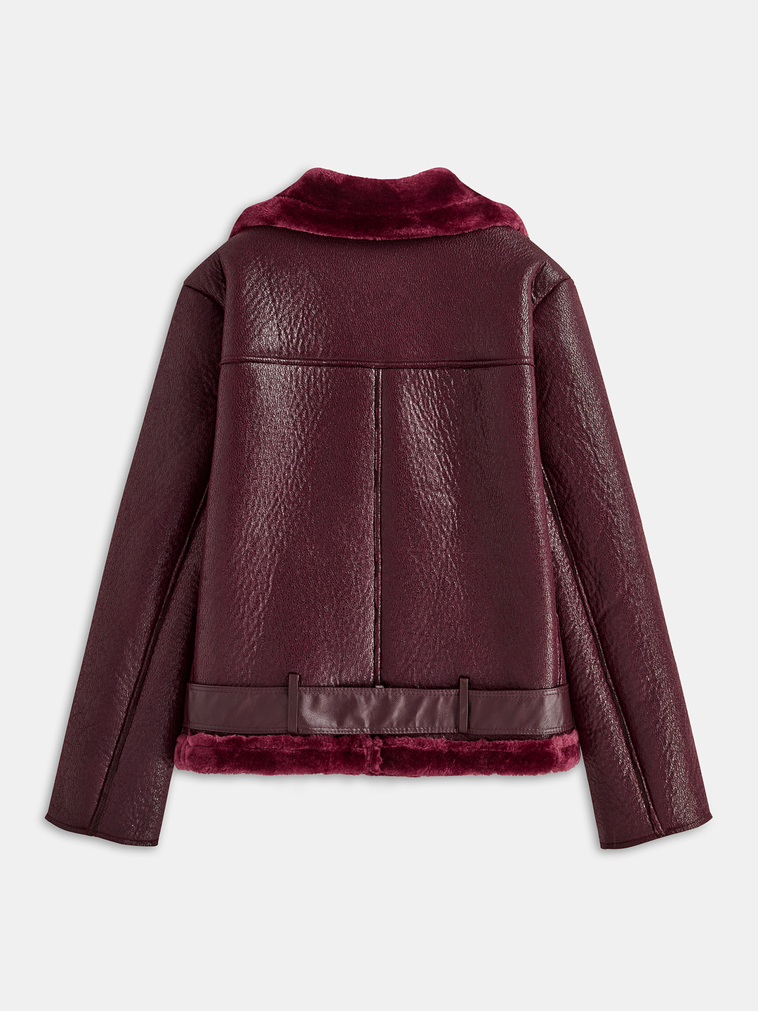 Womens Fleece Jacket with Zipper and Belted Waist Soft Fit