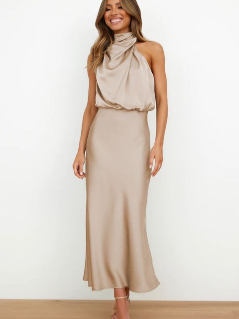 Womens Knee-Length Dress Classic Fit