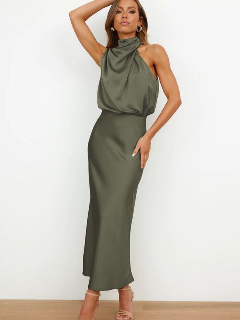 Womens Knee-Length Dress Classic Fit