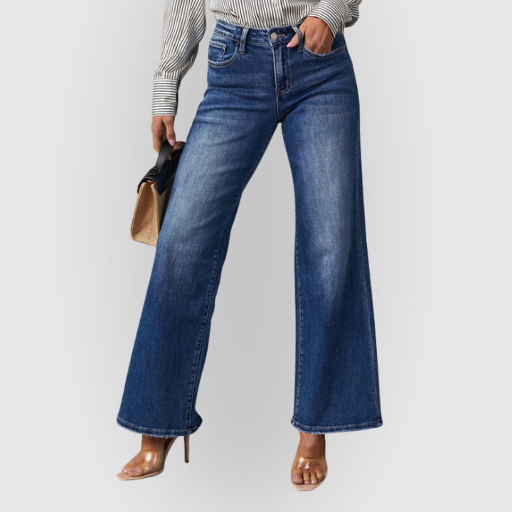 Womens High Waist Jeans Relaxed Fit - BritishMode