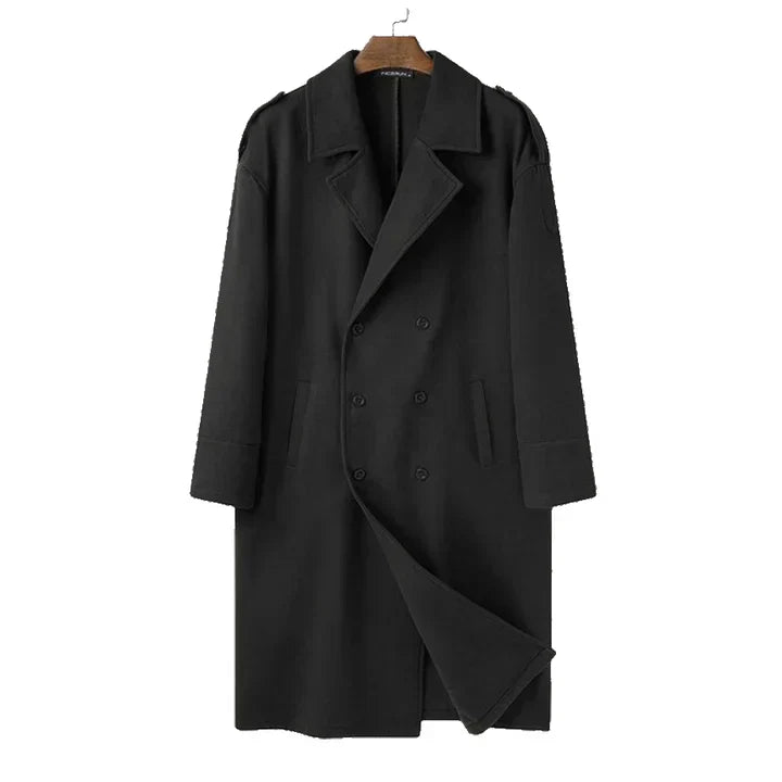 Mens Trench Coat Double Breasted Classic Fit