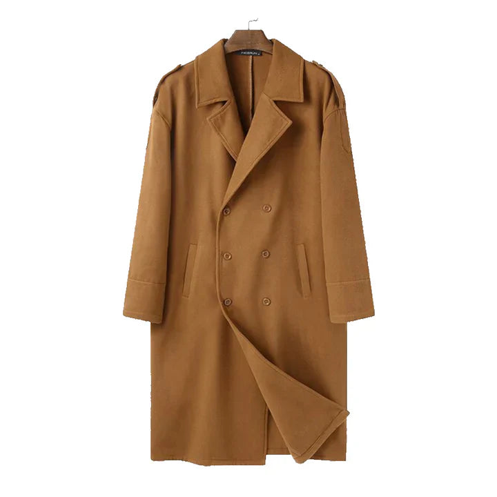 Mens Trench Coat Double Breasted Classic Fit