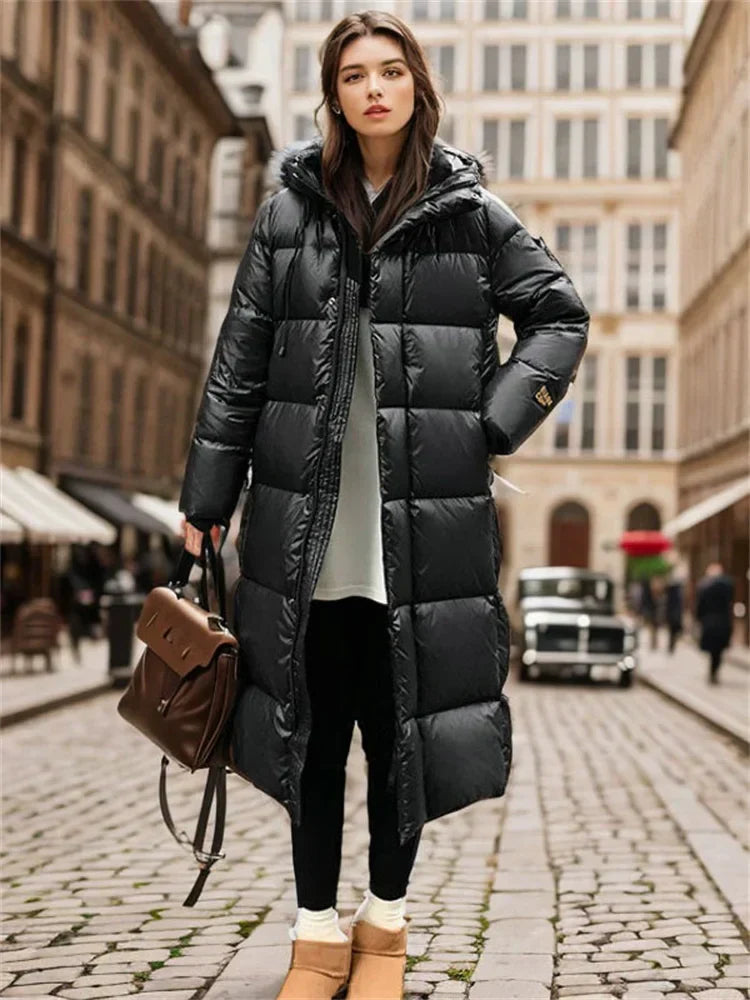 Womens Long Padded Jacket Insulated Winter Warm
