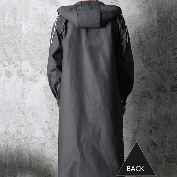 Mens Long Raincoat Waterproof Hooded