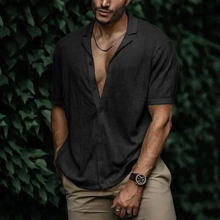 Mens Linen Shirt Comfortable Relaxed Fit