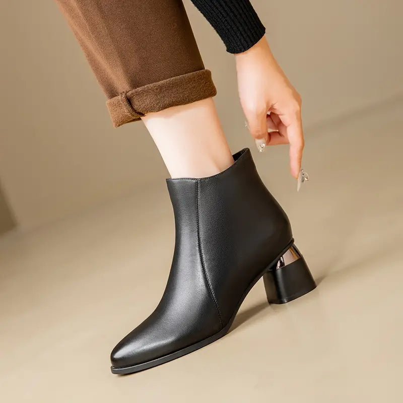 Womens Ankle Boots Leather Classic Fit - BritishMode