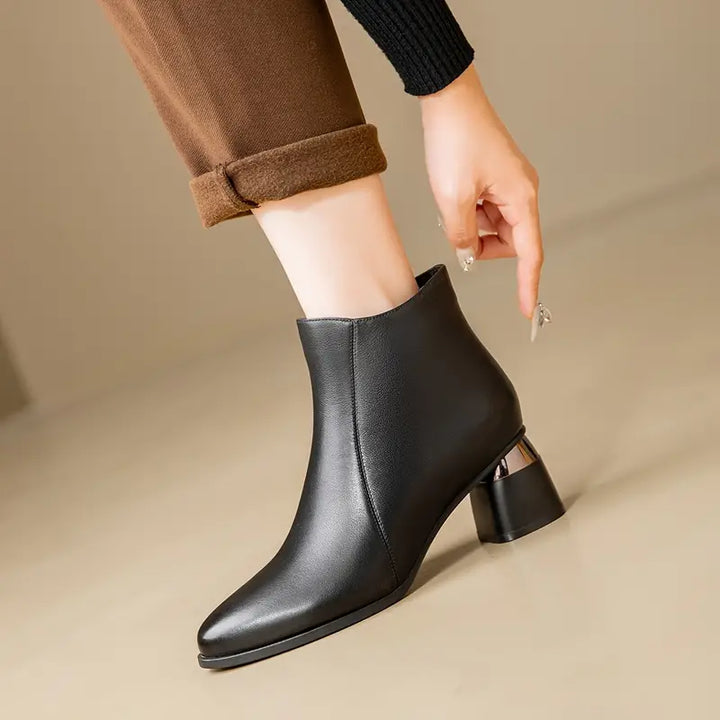 Womens Ankle Boots Leather Classic Fit - BritishMode