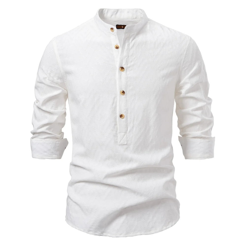 Mens Dress Shirt Cotton Classic Fit with Collar