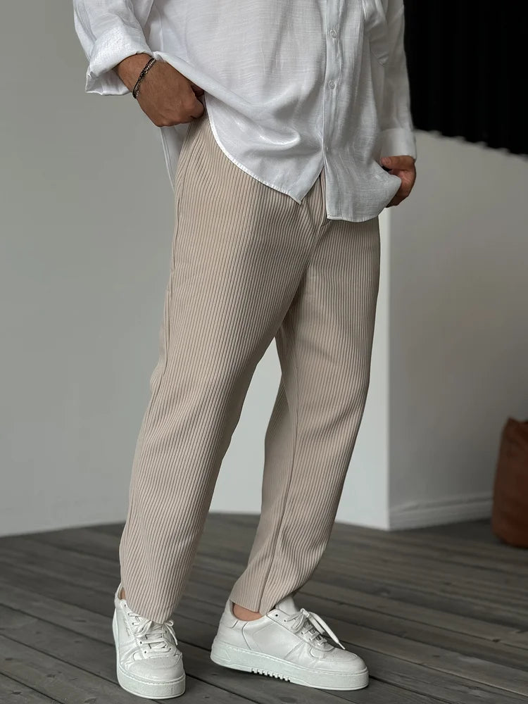 Mens Soft Trousers Comfortable Fit