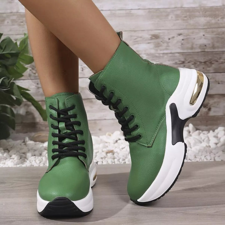 Womens Ankle Boots with Buckle High Heel