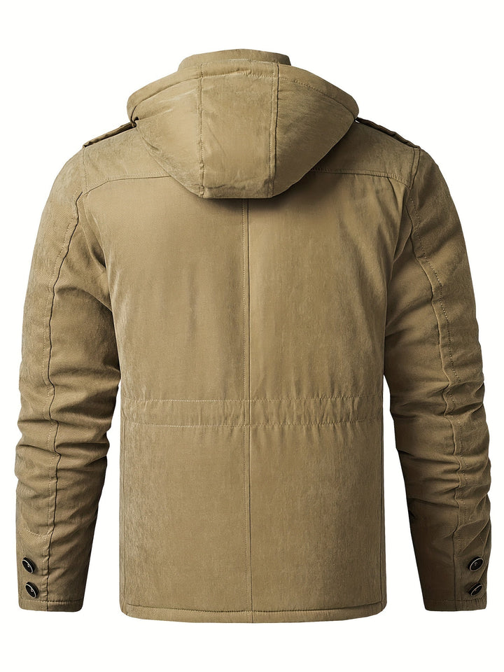 Mens Thick Hooded Winter Jacket Insulated Warm