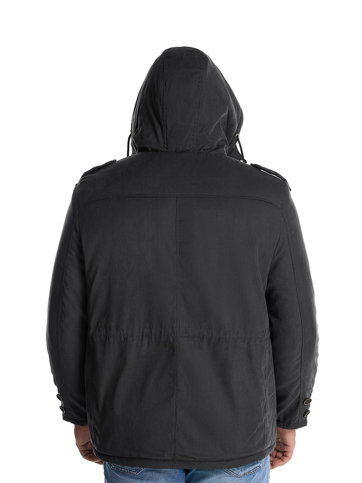 Mens Thick Hooded Winter Jacket Insulated Warm