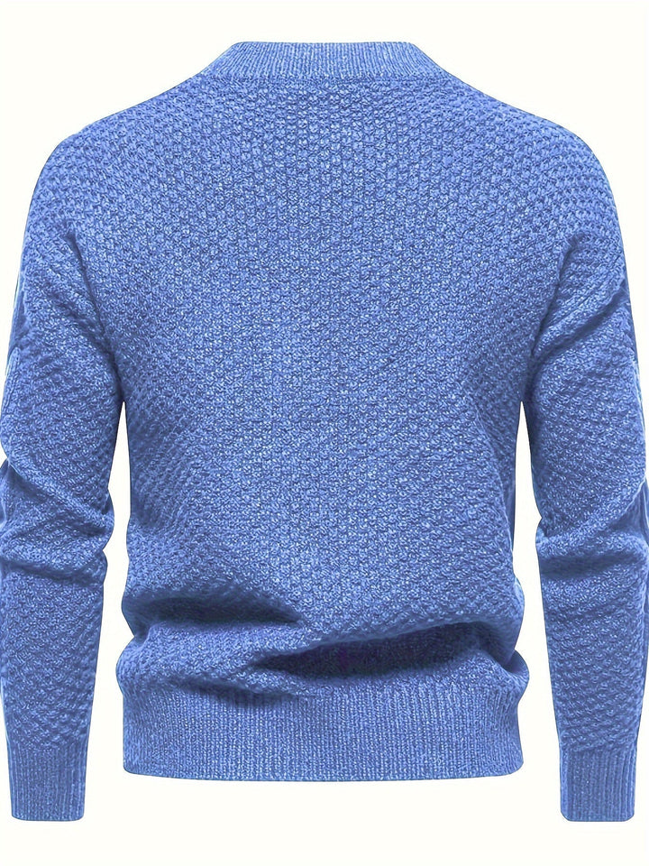 Mens Knit Sweater Vintage Style Regular Fit