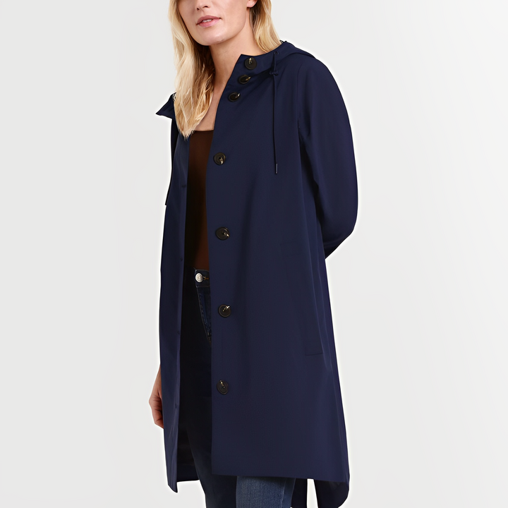 Womens Waterproof Raincoat with Hood Classic Fit