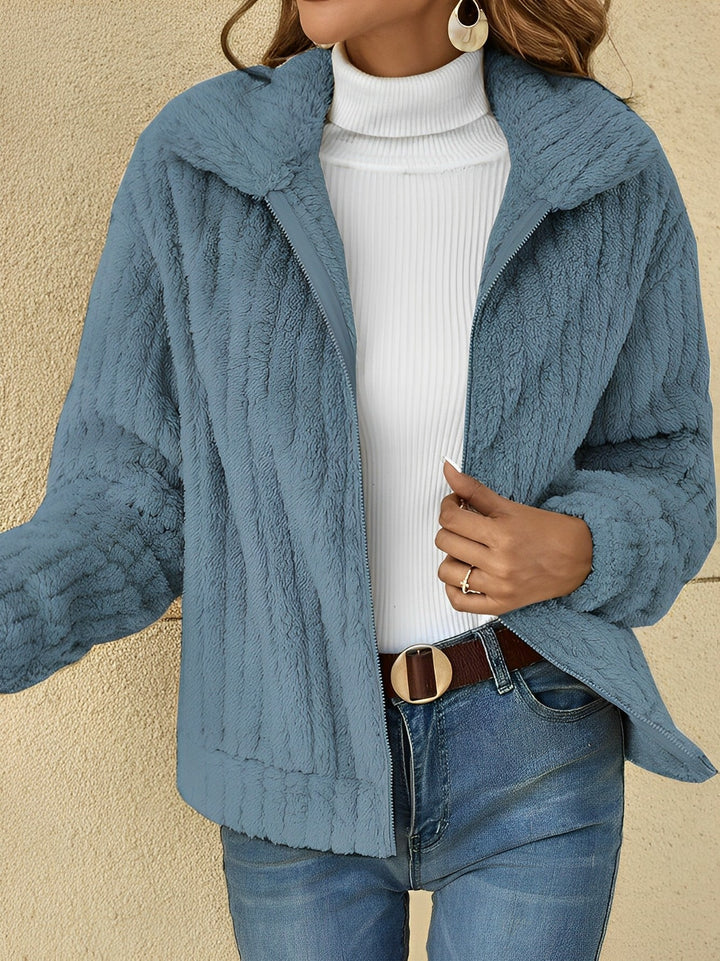 Womens Teddy Jacket Plush Warm Fit