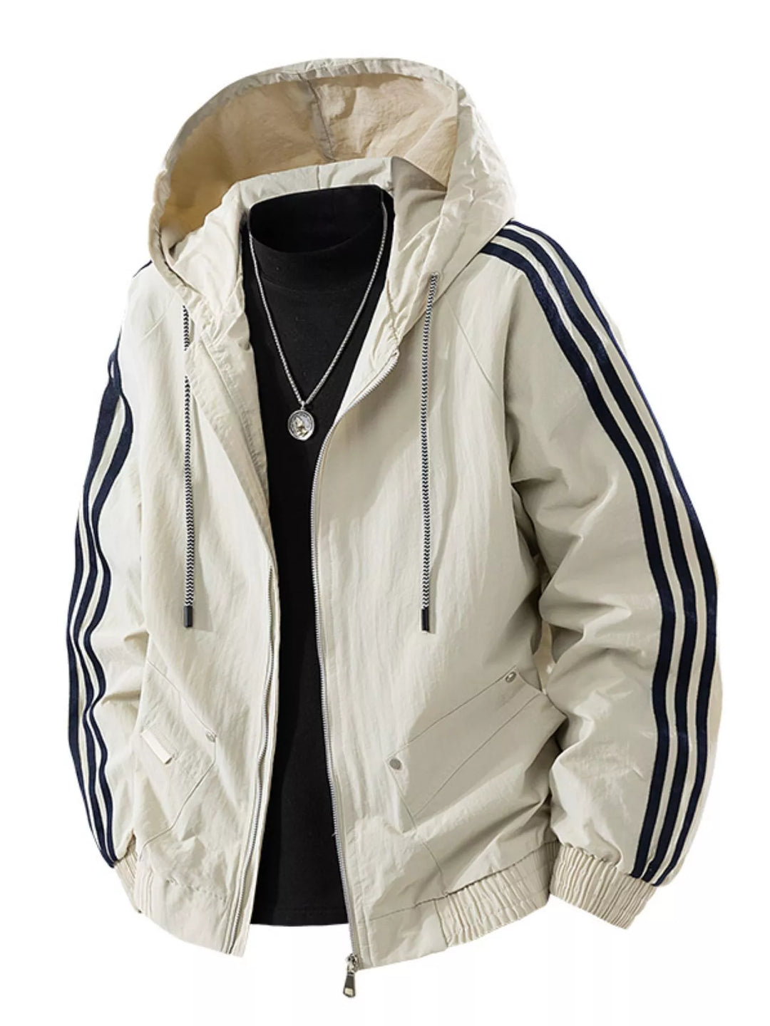 Unisex Waterproof Hoodie Jacket Large Size Relaxed Fit