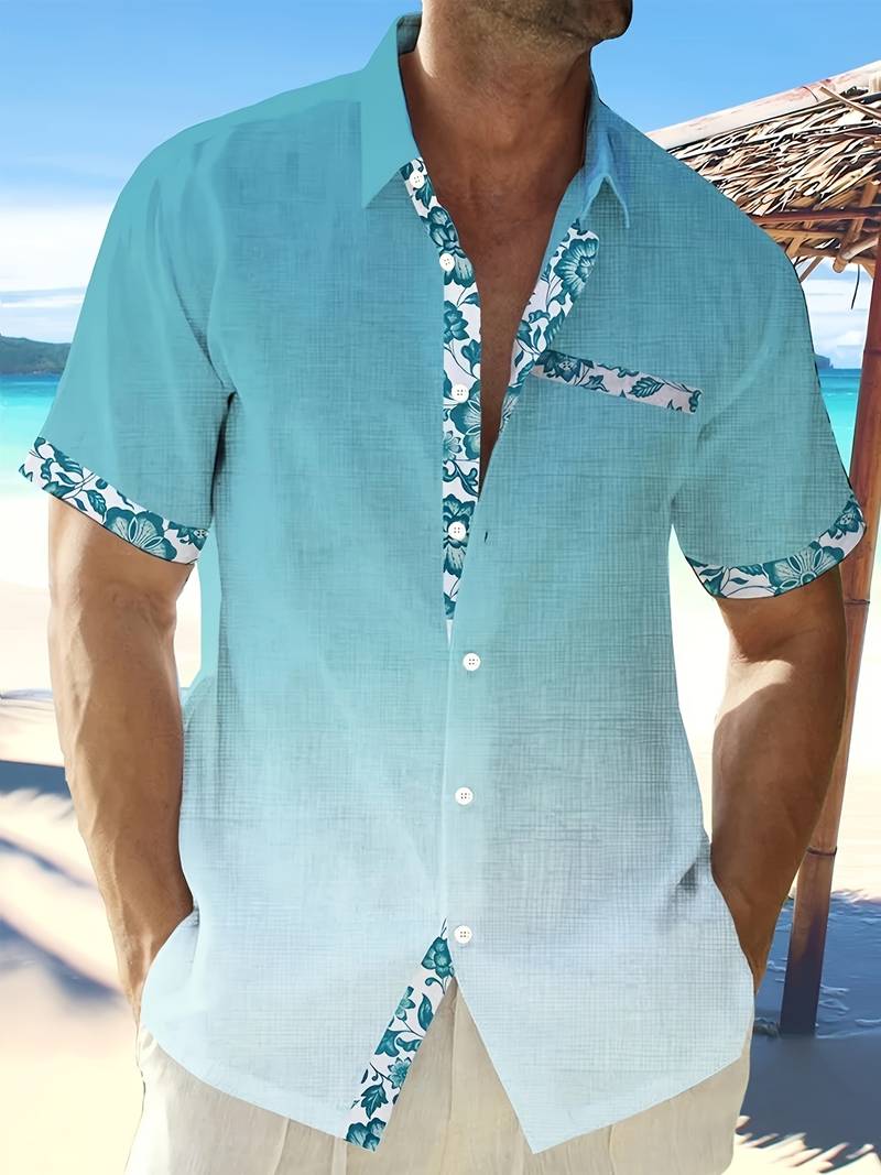 Mens Short-Sleeve Shirt with Breast Pocket Regular Fit
