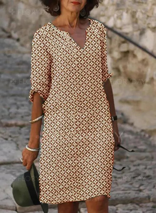 Womens Knee-Length Dress Chic Style