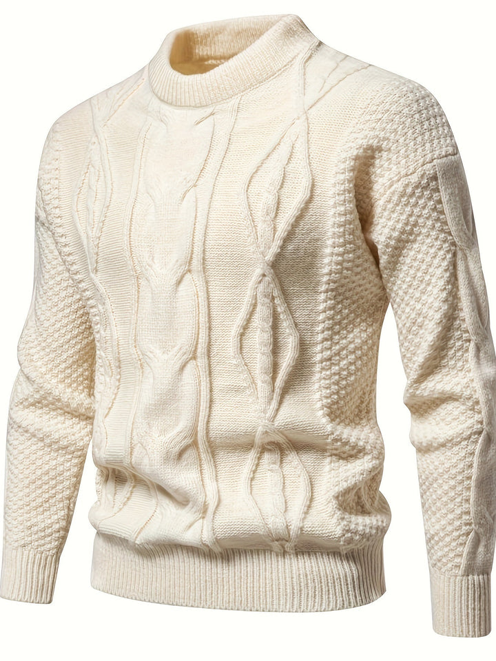 Mens Knit Sweater Vintage Style Regular Fit