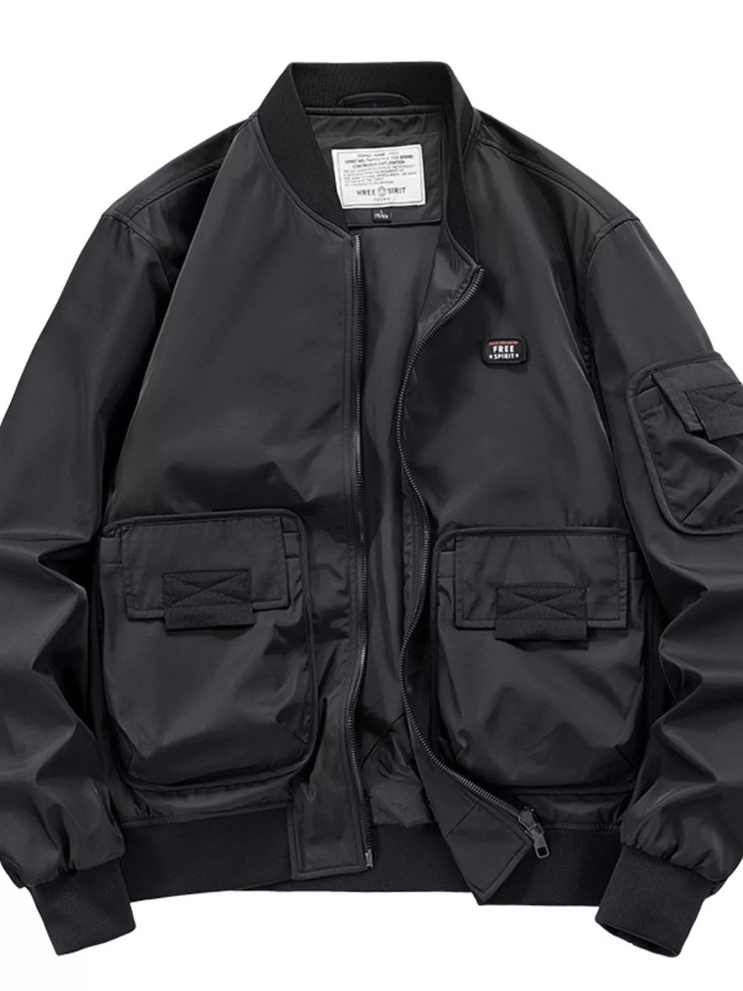 Mens Slim Fit Casual Bomber Jacket