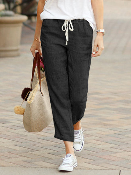 Womens Casual Trousers Comfortable Loose Fit