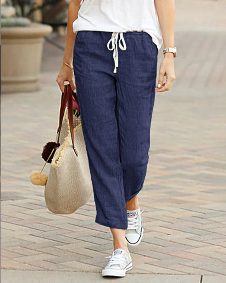 Womens Casual Trousers Comfortable Loose Fit