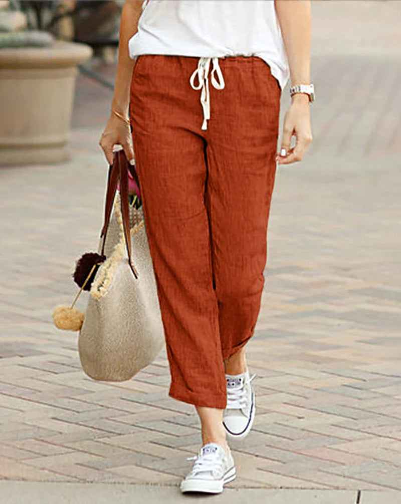Womens Casual Trousers Comfortable Loose Fit