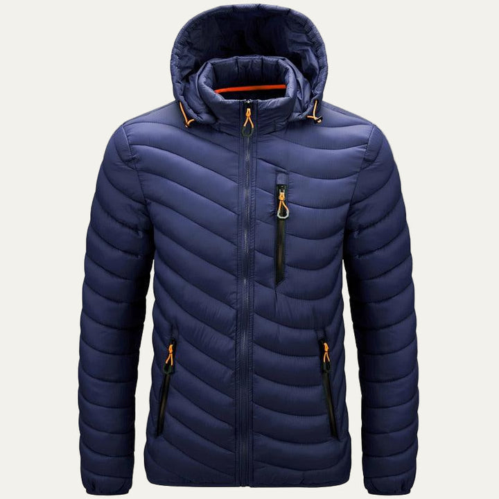 Mens Puffer Jacket with Hood Sport Fit